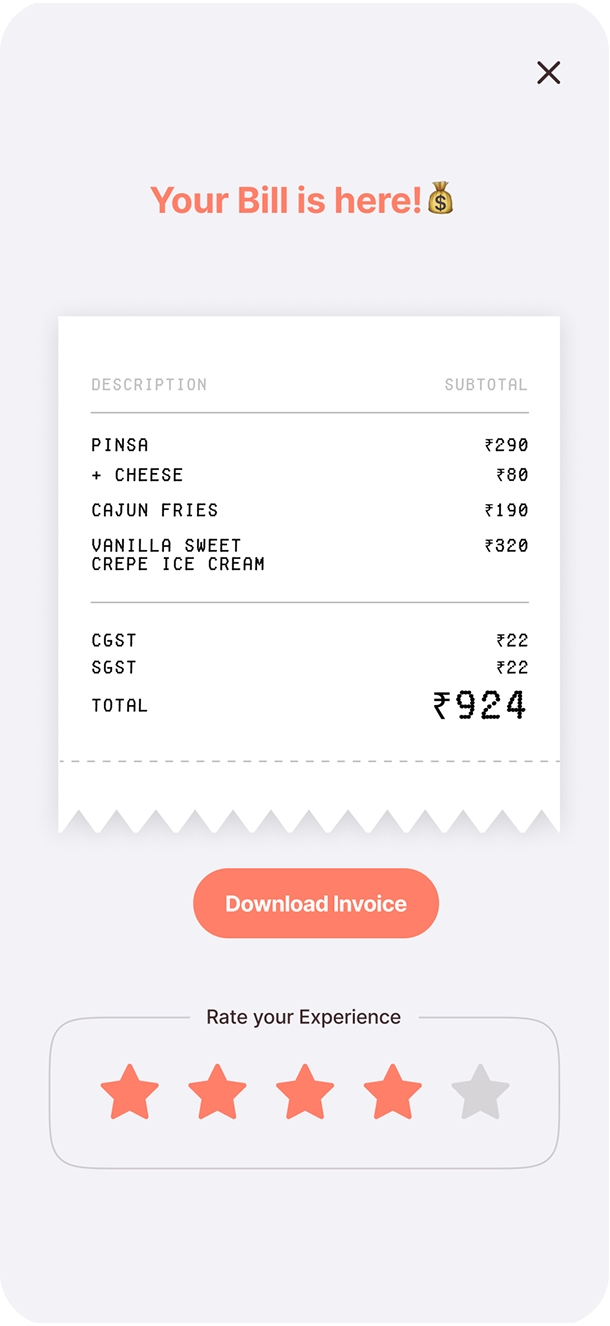 Invoice Screen